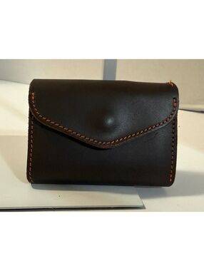 Beams Design brown leather compact wallet